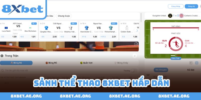 Không thể bỏ qua sảnh game thể thao 8xbet hấp dẫn
